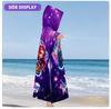 K-K-POP Kids Hooded Beach Towel, Purple Starry Girls Bath Robe Poncho