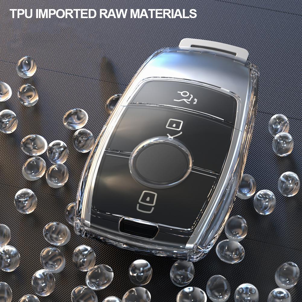 Husă transparentă TPU pentru chei de mașină pentru Mercedes Benz ECS GLC Clasa E200 E400 E63 W213 S550 S560 C260 A200 Protector pentru chei