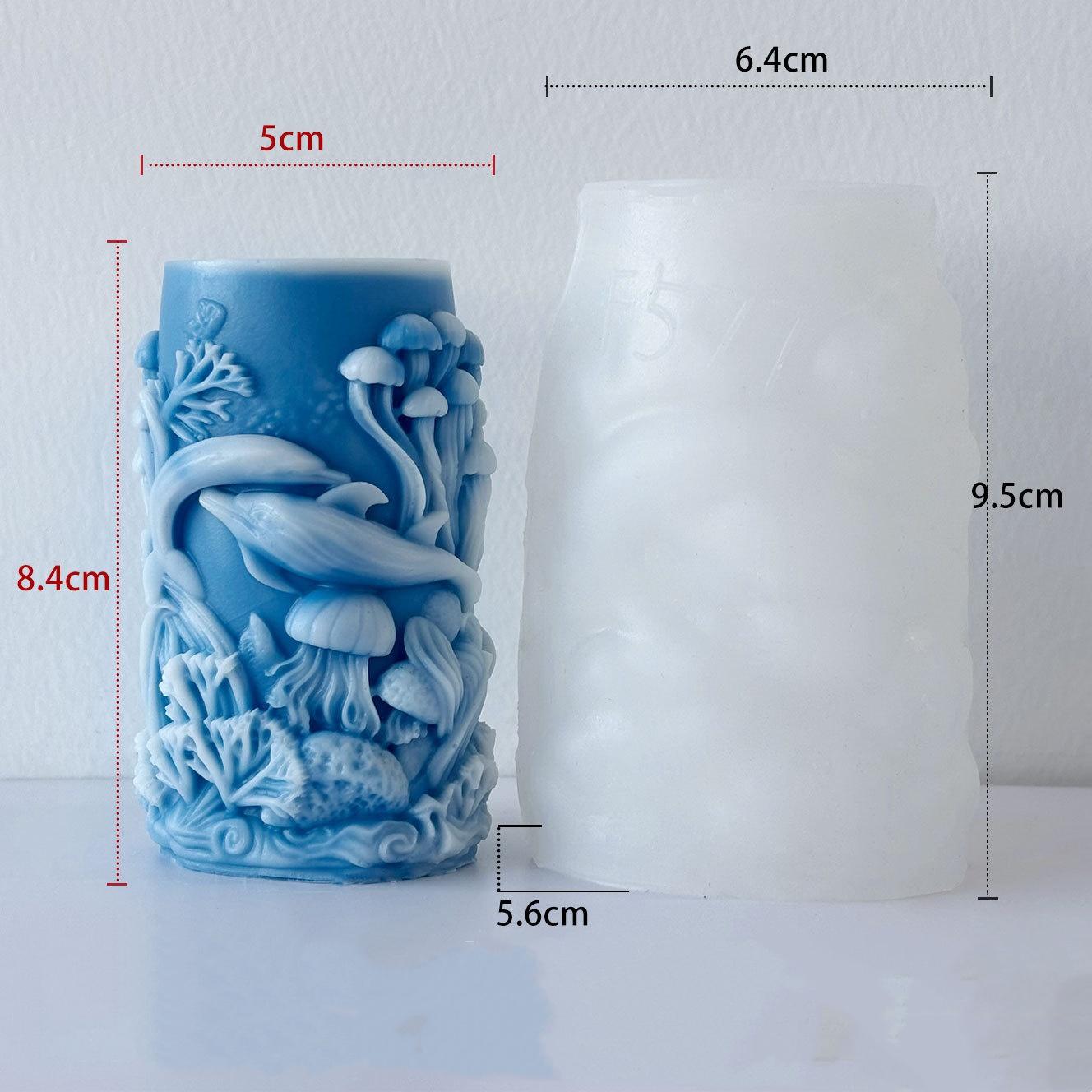 

Marine Jellyfish Candle Mold High-Quality Ocean Silicone Candle Mold Cylindrical Aroma Candle Mold Marine-Themed For Gifts