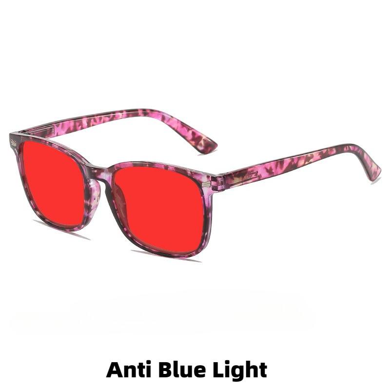 Large Frame Blue Light Blocking Glasses Night Vision Glasses for Night Driving Orange or Red Lenses Protection Plain Glasses