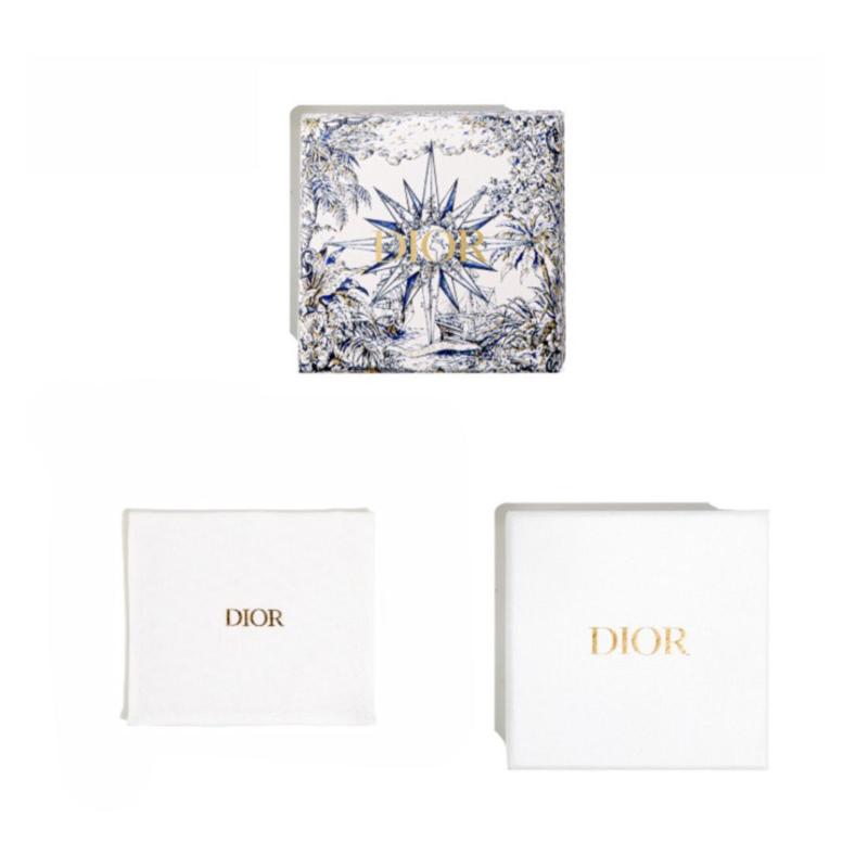 Dior White Pearl Crystal Logo Gold Clip 925 Silver Ear Clips Unisex ear clips E1680DVORS_D301