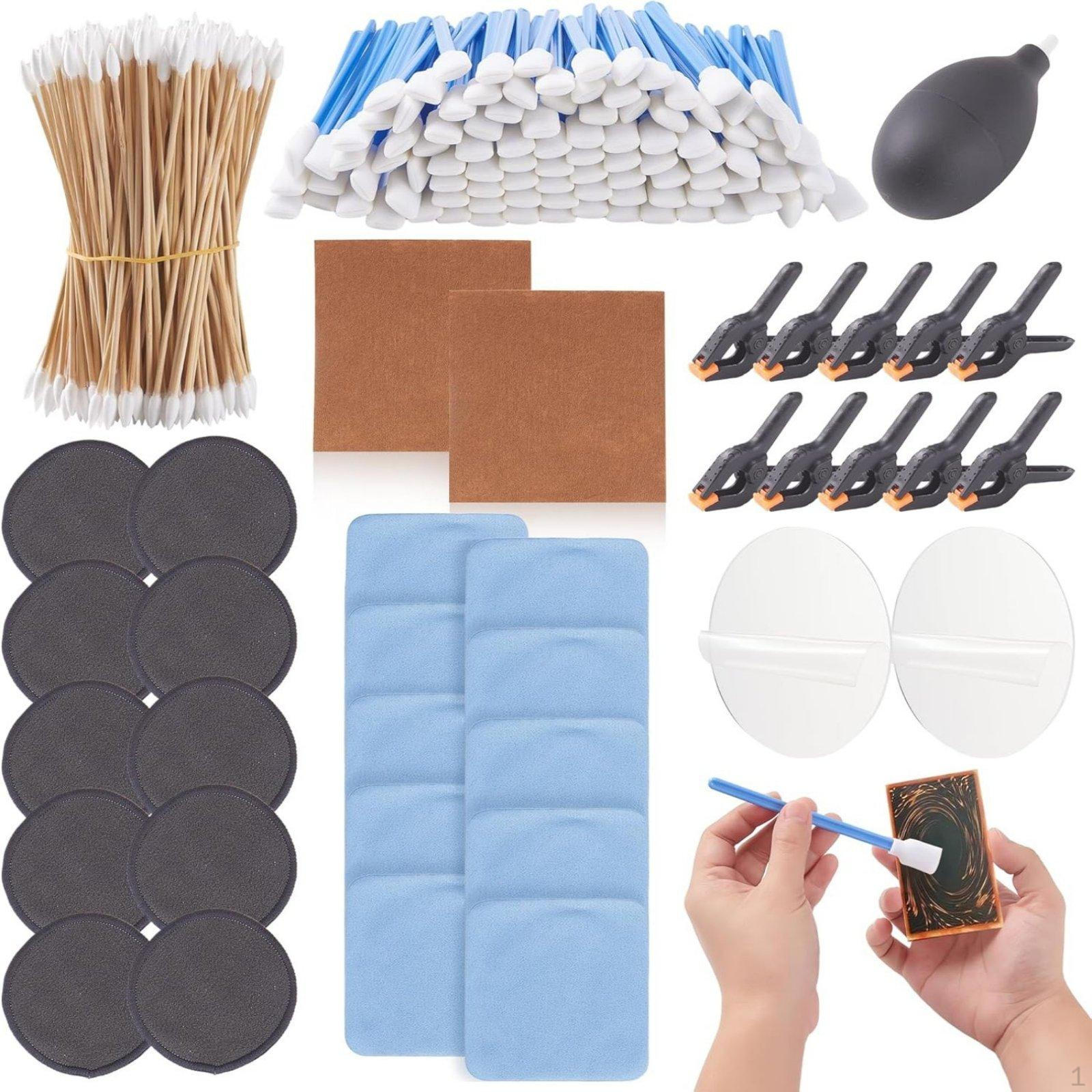 Card Flattening Kit Removes Dust Fingerprints Trading Cleaning Cleans Stains for