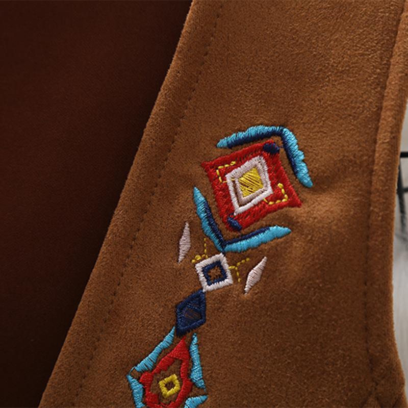 Bohemian Embroidered Fringe Vest for Women Grassland Travel Outfit