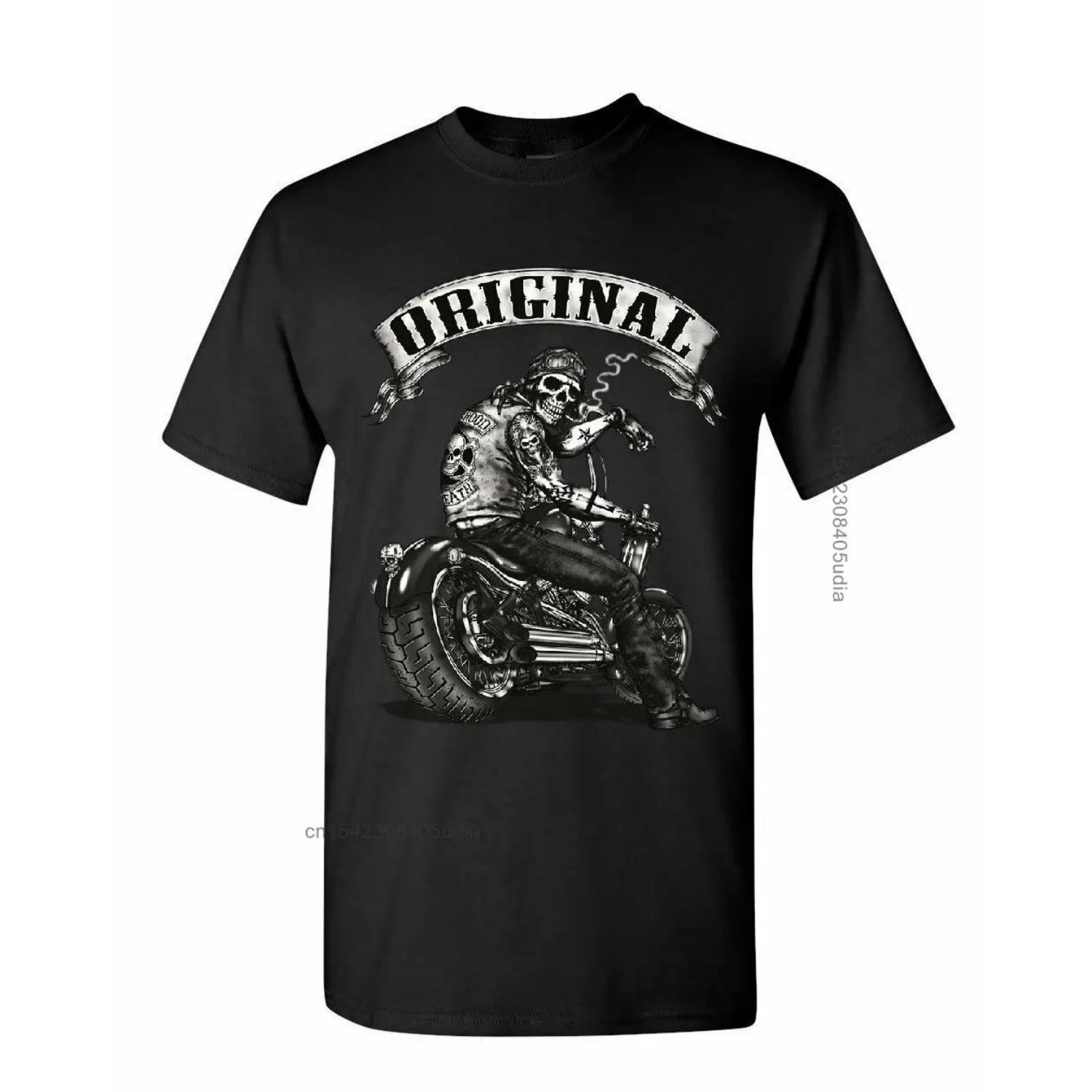 Оригинальные байкерские футболки с черепом Ride Or Die Route 66, мотоцикл Mc, новая футболка, мужская летняя дизайнерская футболка S чёрный