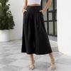Female Summer Pants for Women Cotton Linen Plus Size Wide Leg Pants Solid Elegant Loose OL Young Fashion Daily Elastic Pant