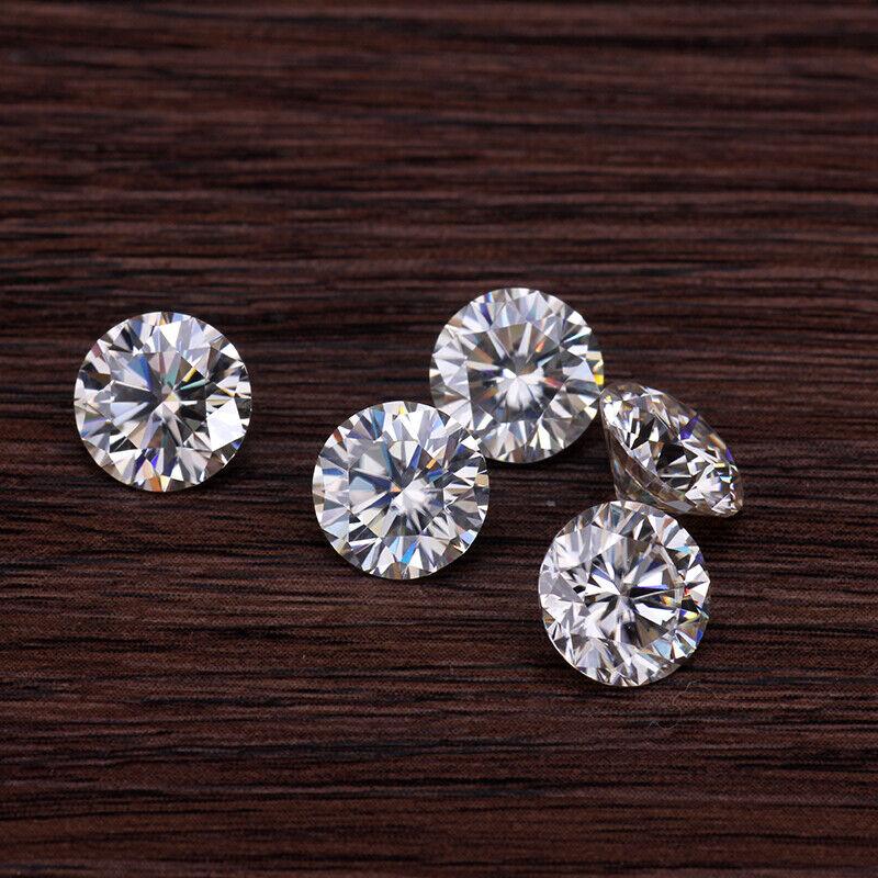 Round D Color Moissanite 80 Pcs 1.20 mm VVS1 Excellent Certified Gemstone Lot