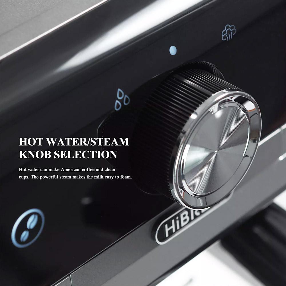 HiBREW H7 1550W Coffee Machine, 19Bar 2.8L Water Capacity Coffee Maker with Latte Cup Powder Tamper Electronic Scale