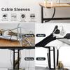 3/1 Stück Kabel-Organizer Reißverschluss Drahtkabelmanagement Organizer-Hülle für TV-Computer-Stromleitung Schutzhüllen für versteckte Aufbewahrung