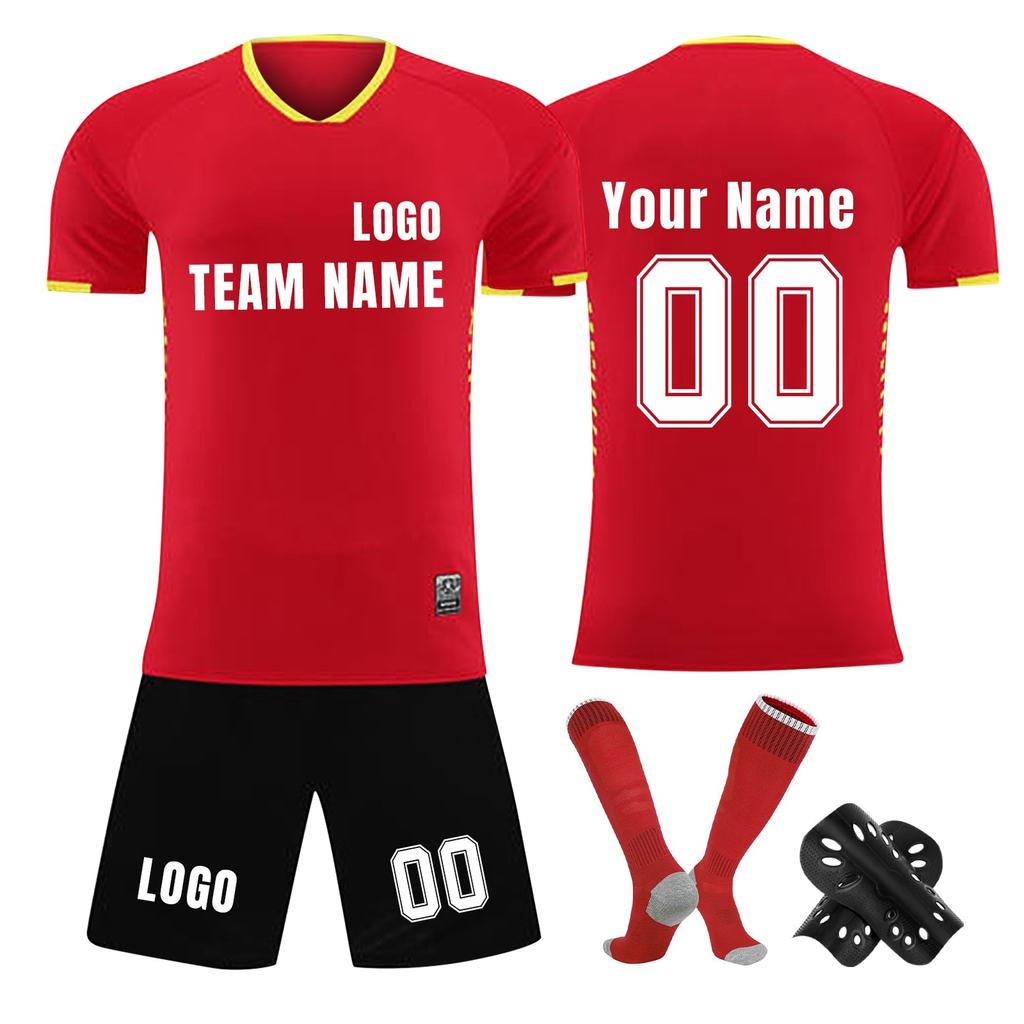 Personalised Shirts Kit Mens Girls With Name Number Custom Football Jerseys For Boys Training Suit