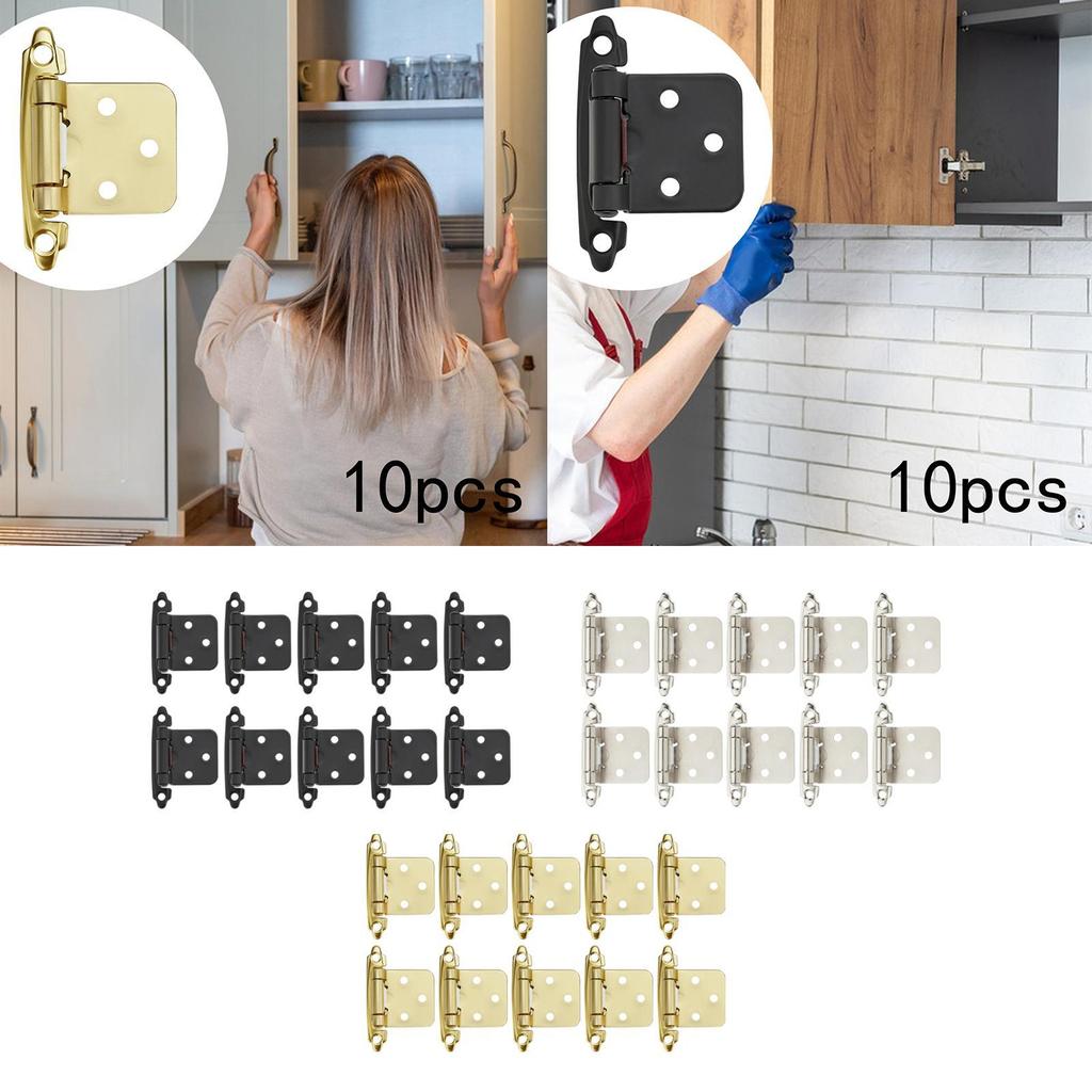 10x 1/2inch Cabinet Door Hinges Easy Installation Heavy Duty Door Hardware