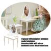 Traditional Style 1/12 Scale Mini White Room Furniture Dresser Realistic Craftsmanship