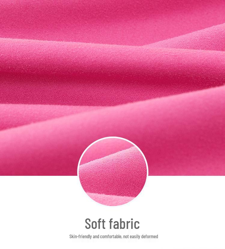 Quick-Drying Double-Sided Fleece Towel - Lightweight, Solid Color for Beach, Bath, or Sports.