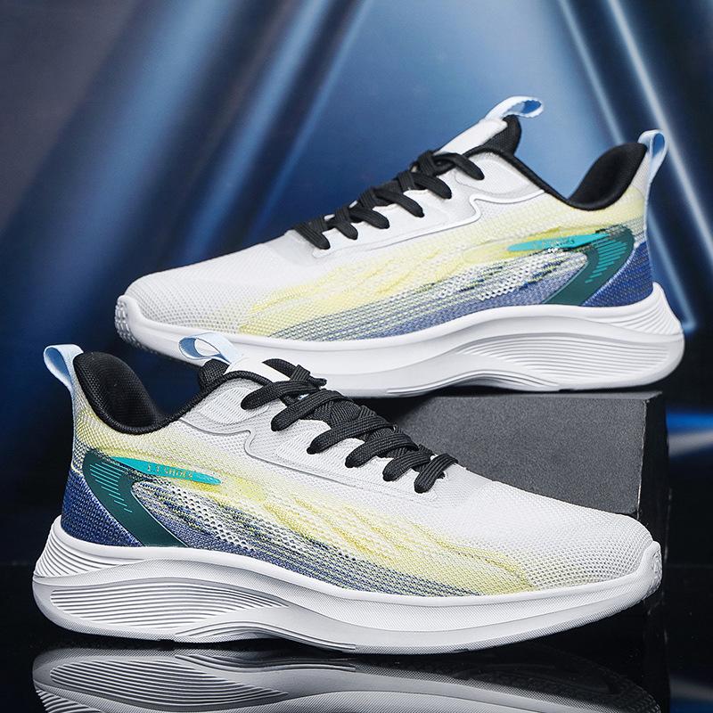 

Мужские спортивные кроссовки большого размера 50 Мужские внешнеторговые сверхлегкие амортизирующие дышащие повседневные кроссовки из летучего трикотажа производитель 39