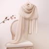 Inner Mongolia Water Soluble Cashmere Vertical Stripe Scarf - Women's Sunscreen Neck Warmer and Versatile Winter Shawl