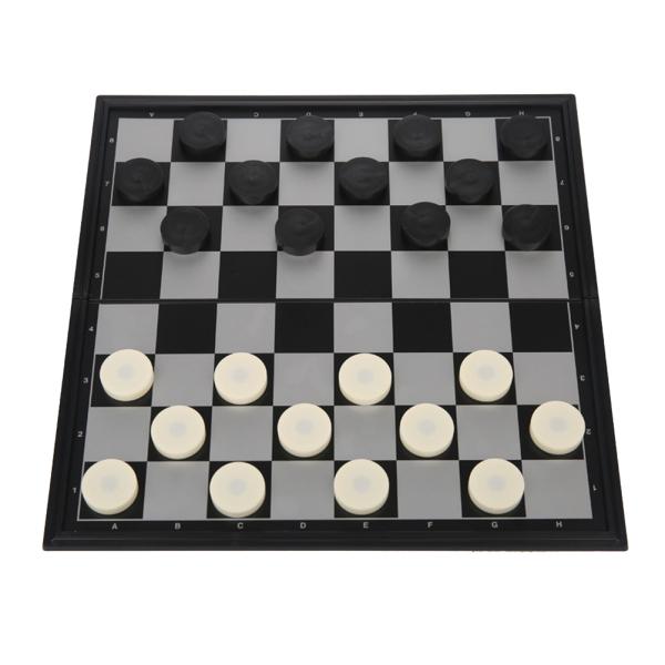 1 Set Checkers Durable Folded Plastic Chess Checkers Checkers Set Draughts for Kids Children Adults