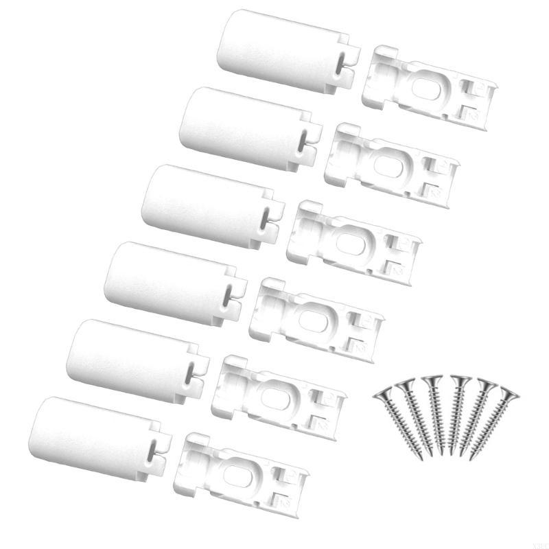 Förpackning med 6 plisségardin delar Klämfästen och Spännskor för Fast Gardin X3UC