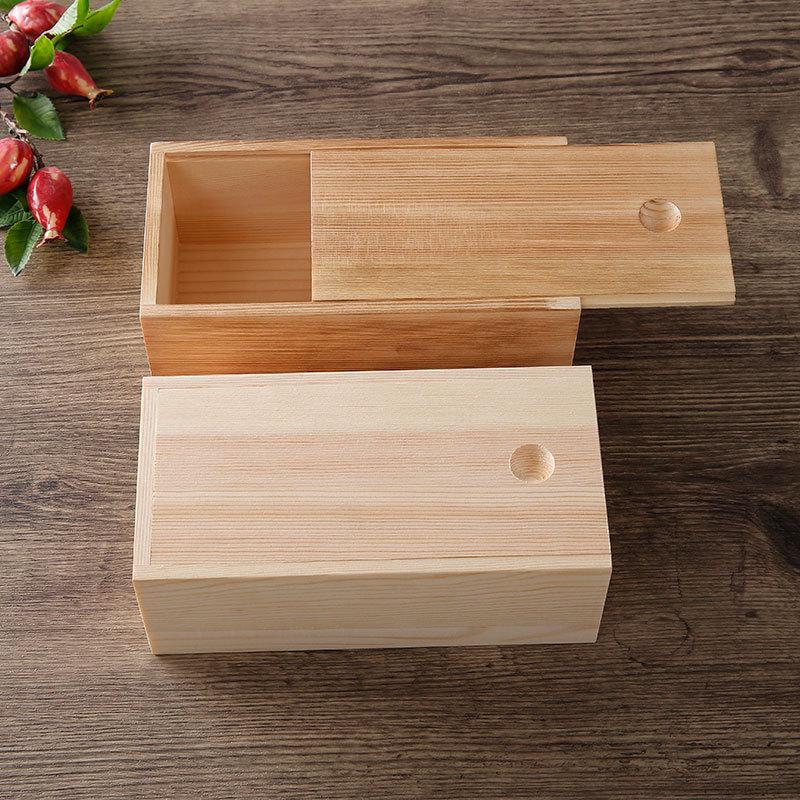 Rectangle Solid Wood Antique Storage Box for Tea and Gifts