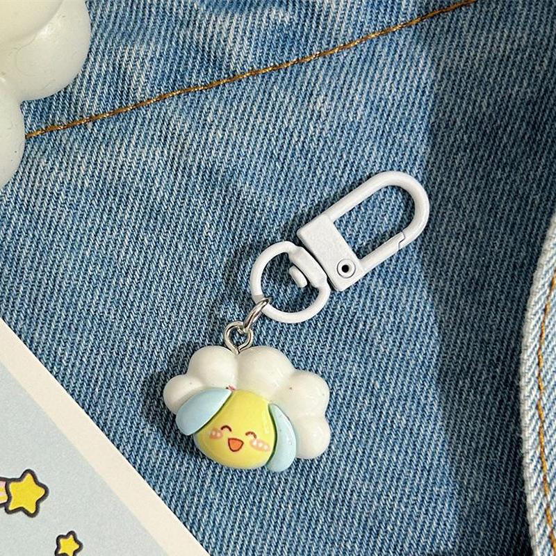 Cartoon Cute Cloud Keychain Kawaii Sweet Keychain Pendant For Women Girls  Versatile Backpack Decoration Accessories Gift
