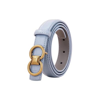 2026 Women's Smooth Buckle Leather Belt: Two-Layer Cowhide, Casual Versatile High-End Waist Cincher