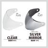 Lead Industrial FLXT Motorcycle Helmet Shield for FLX Silver Mirror UV Protection High Strength Shield