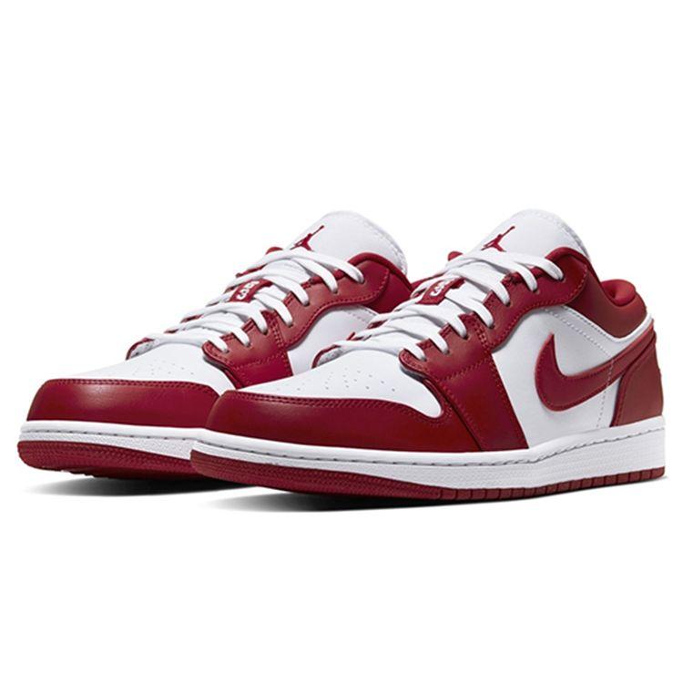 Air Jordan 1 Low Gym Red Men Sneakers White 553558-611