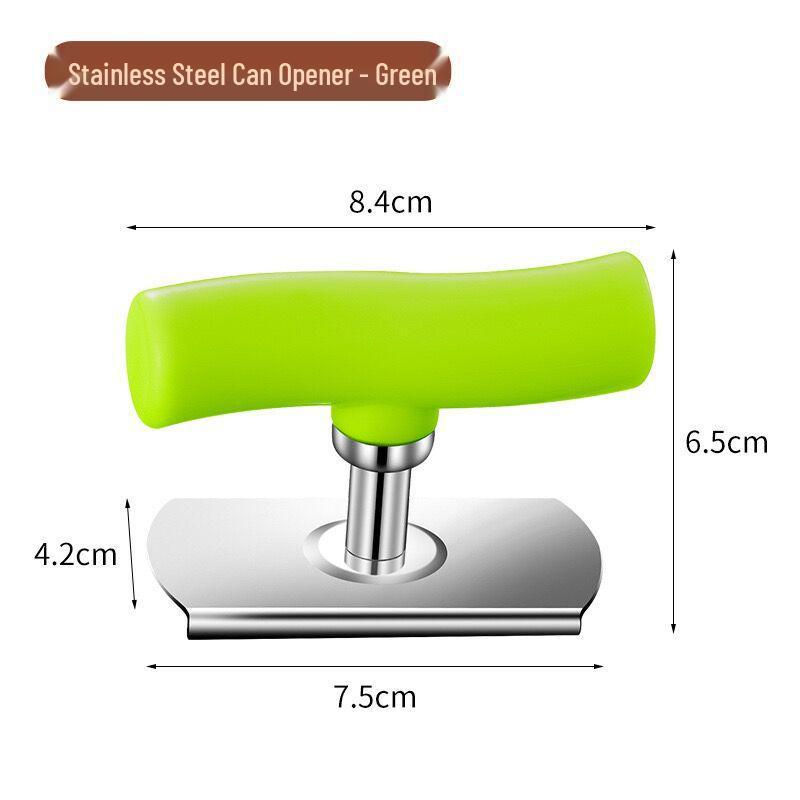 

Multifunctional Stainless Steel Twist-off and Screw Cap Opener with Non-slip Grip зелёный