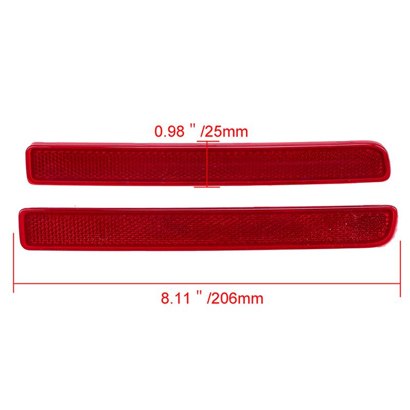 For Land Rover Discovery 4 2009 2010-2016 Car Left/Right Car Rear Bumper Reflector Red Lens Tail Reflective Stikers Parking