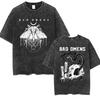 Limited Bad Omens Band Music Tour 2024 Washed Cotton T-shirt Unisex Men Women Short Sleeve Fashion Summer Vintage Tee