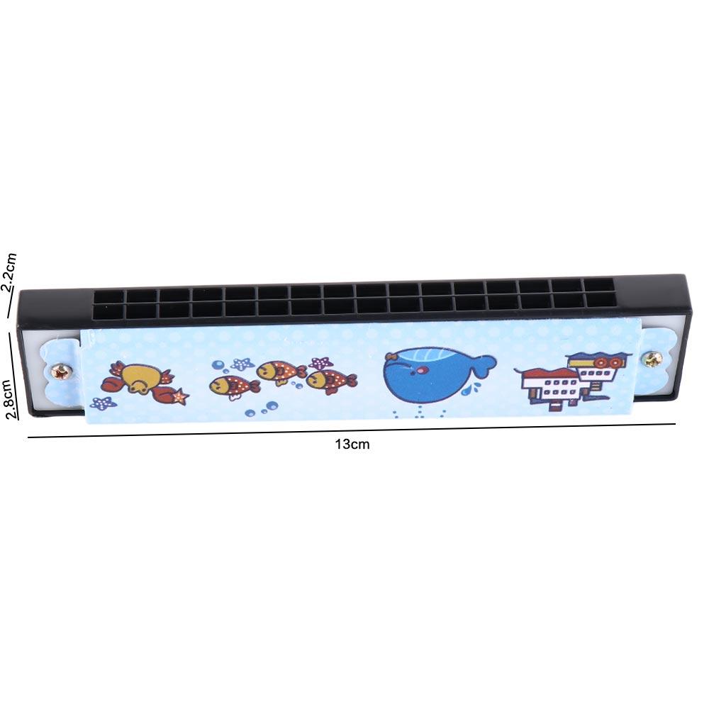Educational Painted Harmonica Metal Mouth Organ Wind Instrument 16 Holes Harmonica Kids Toy