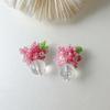 Resin Pearl Rice Bead Round Flower Cluster Earrings Sweet and Fresh Niche Earrings Fashion Versatile Temperament Earrings