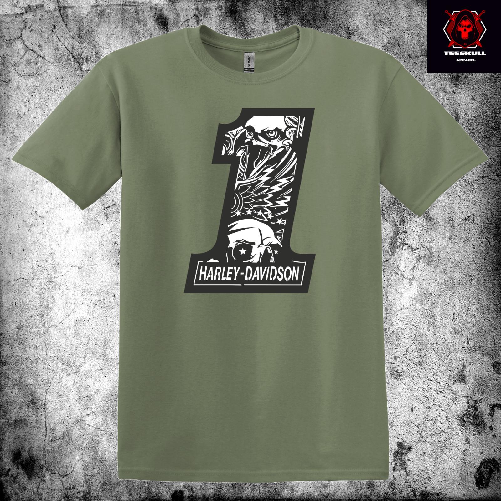 1 HarleyDavidson Biker Tees Unisex Heavy Cotton T-shirt S3XL XXL