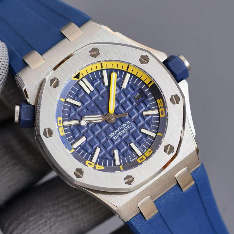 Royal A Oak P-Serie Herren Automatikuhr Wasserdicht mit Leuchtzeiger - Modell 15720 Offshore