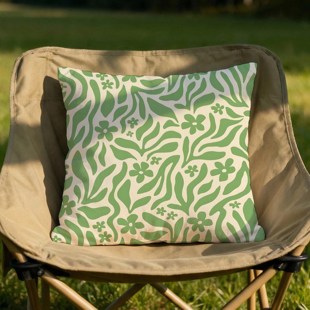 Lush Leaves Cushion Cover Soft Reversible  Durable Pillow Cover  MultiScene Use for Home  Car Daily Comfort