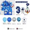 56pcs Children's Birthday Party Outer Space Astronaut Theme Party Balloon Set Aluminum Film Digital New Year Scene Decoration