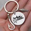 1pc Fishing Enthusiast Keychain with Fish Hook & Lure Charms - "Gone Fishing" Engraved, Ideal Gift for Father'S Day or Christmas, Fishing Accessories