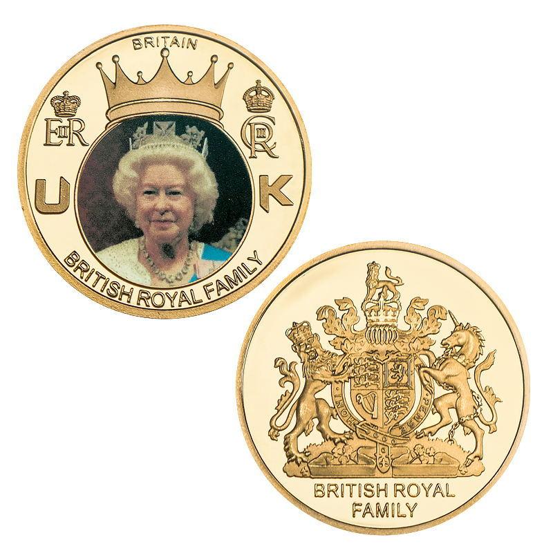 Royal commemorative medal, commemorative coins around the British royal family, metal crafts, collectible coins, gift box set