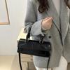 High Quality PU Leather Handbag Purse Women's Bag Solid Color Square Shoulder Crossbody Bags Lady Messenger Tote