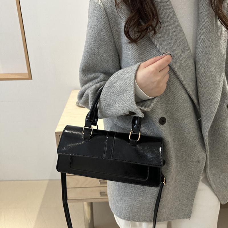 High Quality PU Leather Handbag Purse Women's Bag Solid Color Square Shoulder Crossbody Bags Lady Messenger Tote