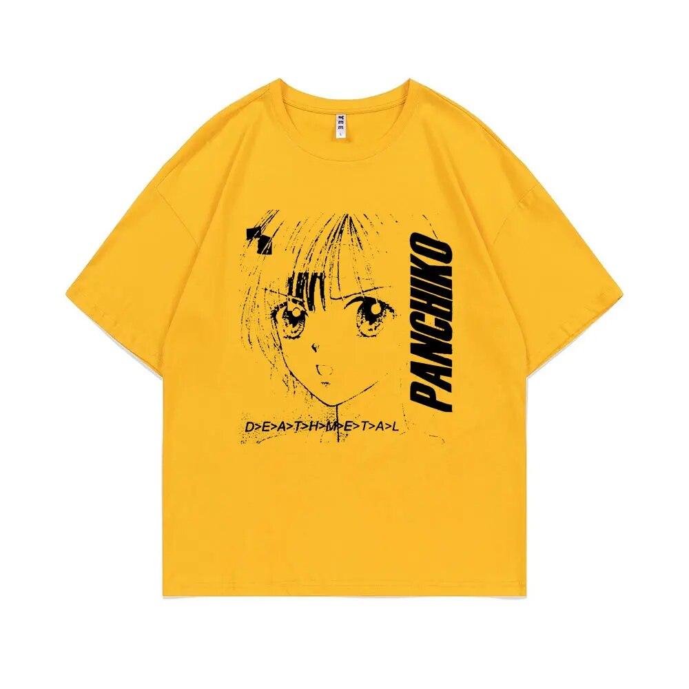 Tricou cu imprimeu cu album Panchiko DEATHMETAL, unisex, pentru femei, hip hop, supradimensionat, pentru bărbați, unisexga, tricou lejer, unisex, casual, din bumbac