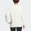Adidas W Pm Crew Solid Knit Round Neck Pullover Long Sleeve Sweatshirt Women Sweatshirt White JE8610