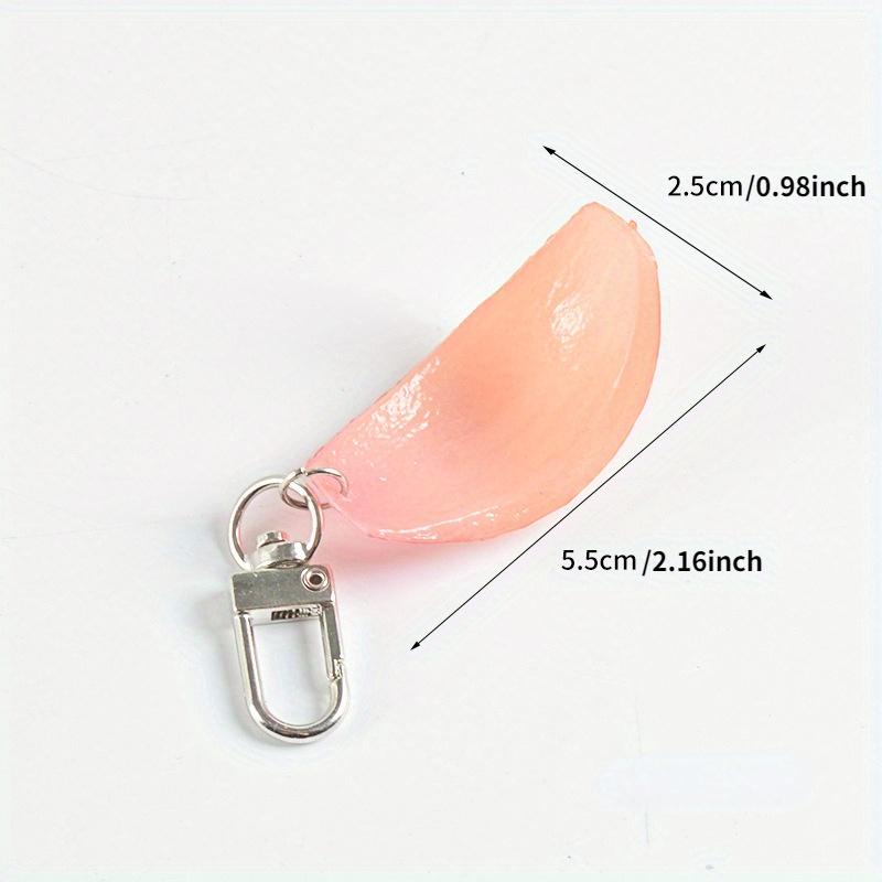4PCS Simulation Vegetable Onion Slice Key Chain Personality Creative Bag Pendant Funny Entertainment Props Gift as the picture