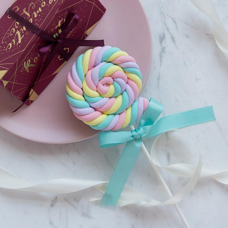 Simulation Cotton Lollipop Fake Candy Model Sweet Shop Window Display Props Children's Photography Ornaments Wedding Scene Decor