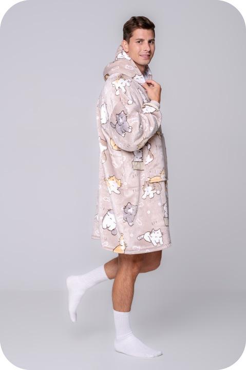 Decke Hoodie Oversize Warm Dicke Deckenhoodie 2in1 XXL Kätzchen Pelztier [Kb-W1]
