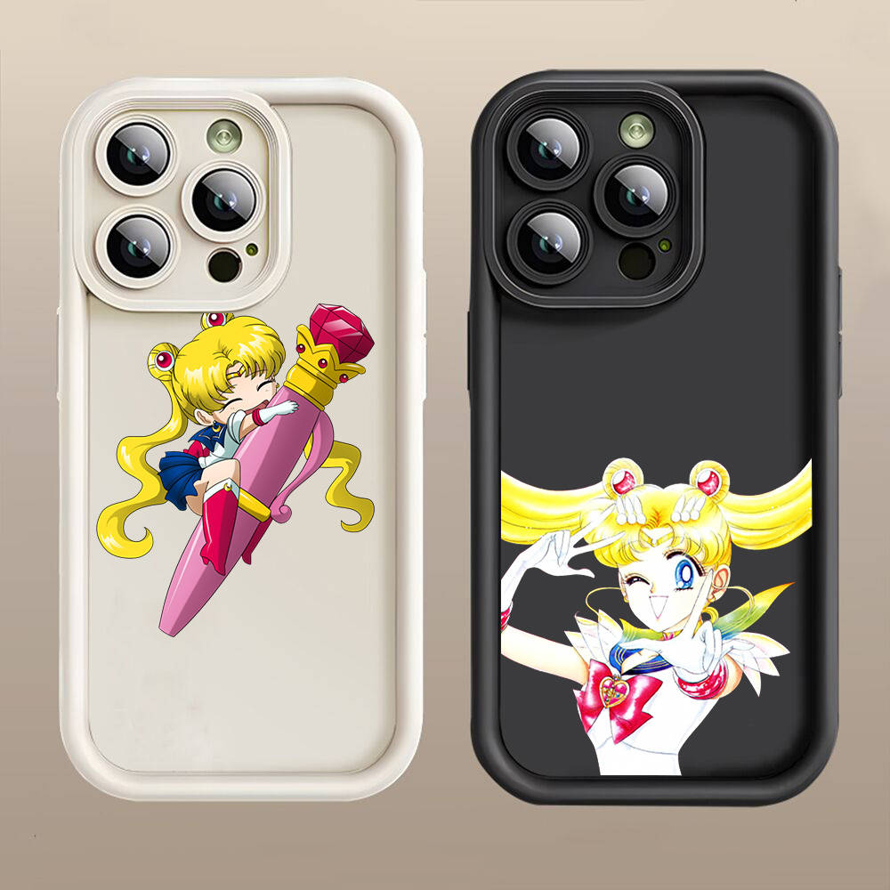 D-41 Cute Sailor Moon  Case for iPhone 15 14 13 12 8 Plus Samsung S24 S23 Ultra A04S A05S Huawei P40 P50 P60 Nova 11 Pro Max OPPO A17K Reno 10