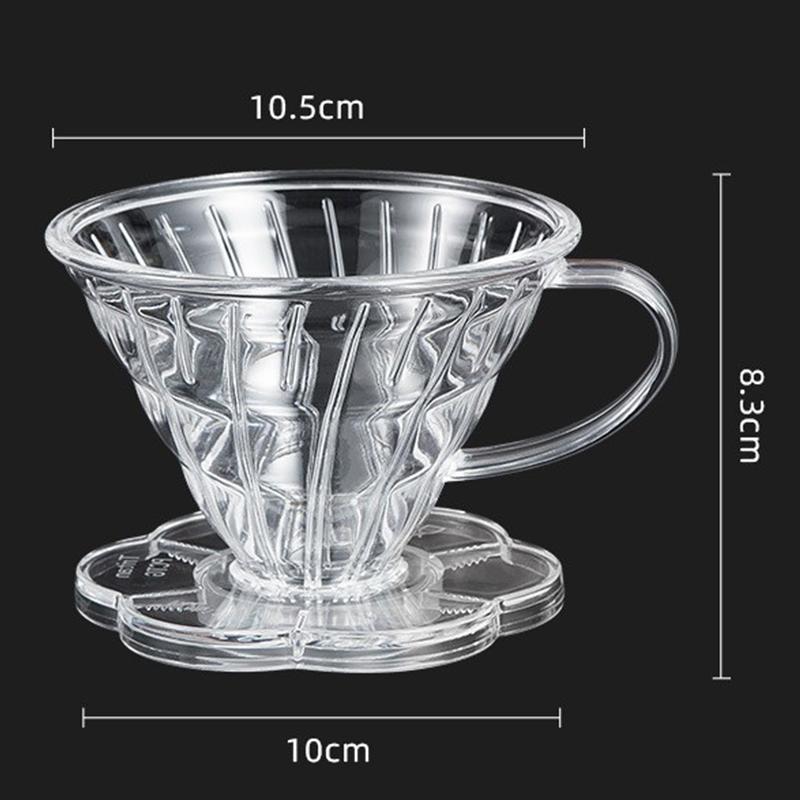 Reusable Resin Coffee Dripper Filter for Pour over Barista Brewing Funnel Filter for 1-2 Cups Coffee Making