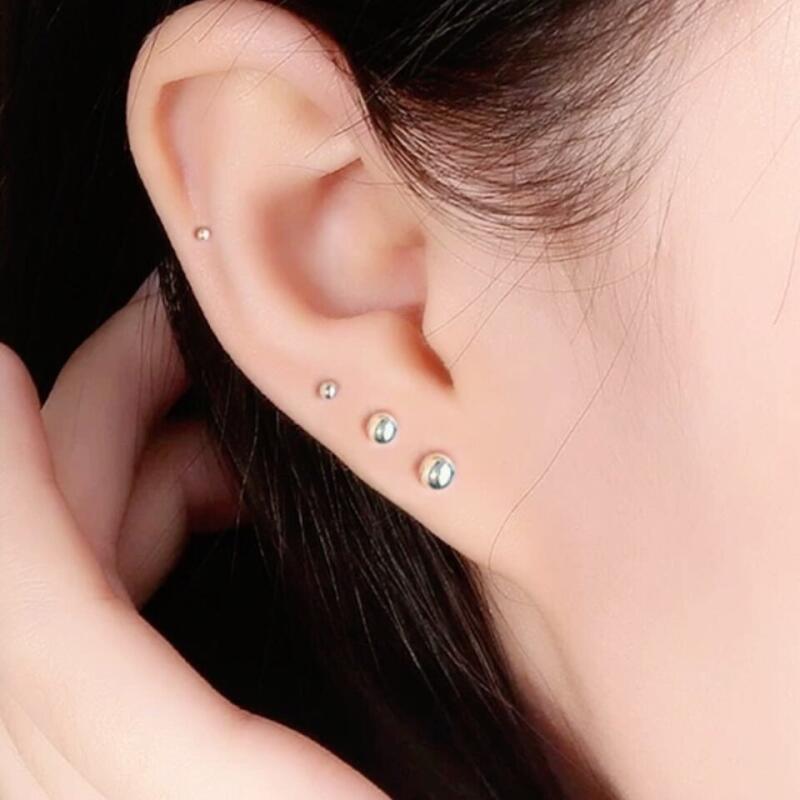 

Silver Earrings Silver Ball Cubic Ball Earrings Cubic 3mm-6mm 10017 Silver ball