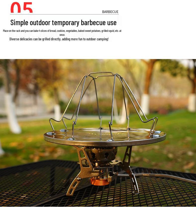 Foldable Stainless Steel 4-Slice Toaster Rack for Outdoor Camping and Picnic Barbecues