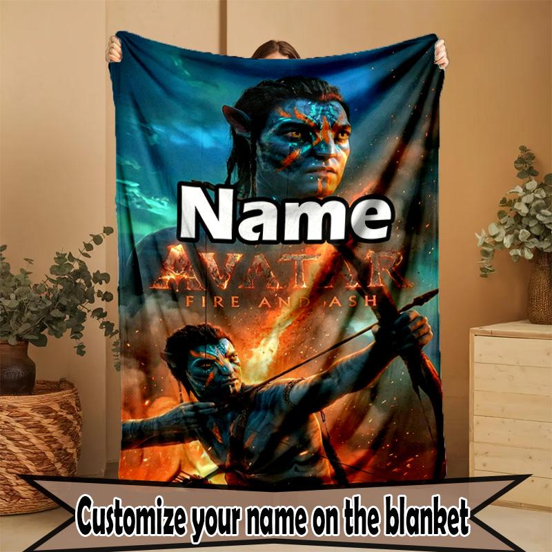 Custom Name Personalized Avatar Print Blanket, Home Decor, Bedroom, Sofa, Camping, Couch, Gifts for Birthday Christmas