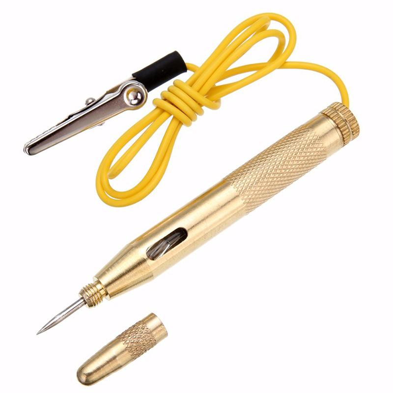 Auto Car Light Circuit Tester Lamp Voltage DC 6V 12V 24V Copper Test Pen Detector Probe Light System Test Probe Lamp Tools Fuse Holders1