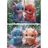 Puzzle - EDUCA - Monstres Mignons - 2 X 100 Pièces - Pour Enfants Dès 8 Ans - Thème Dessins Animés